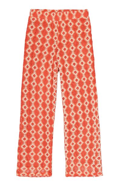 Women's Fine Cotton Knit Trousers with High Waist - Stylish Comfort GARCIA (SKU) P260316