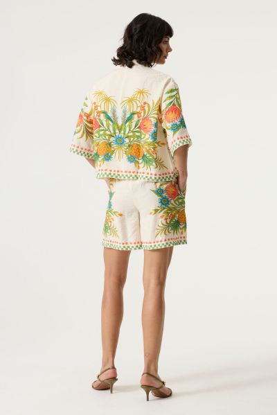 Women's viscose shorts with airy floral summer print GARCIA (SKU) Q260146