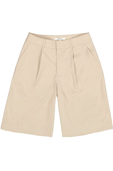 Women's stylish high-waisted shorts in sand color GARCIA (SKU) Q260143