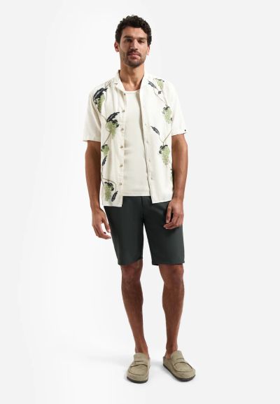 Men's short-sleeved shirt: lyocell and linen - breathable, stylish, comfortable for summer NO EXCESS (SKU) 31440353