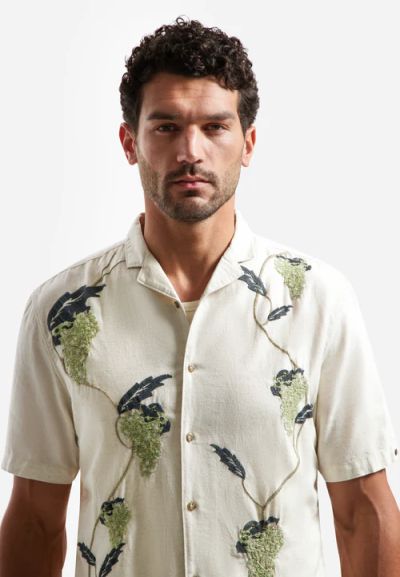 Men's short-sleeved shirt: lyocell and linen - breathable, stylish, comfortable for summer NO EXCESS (SKU) 31440353