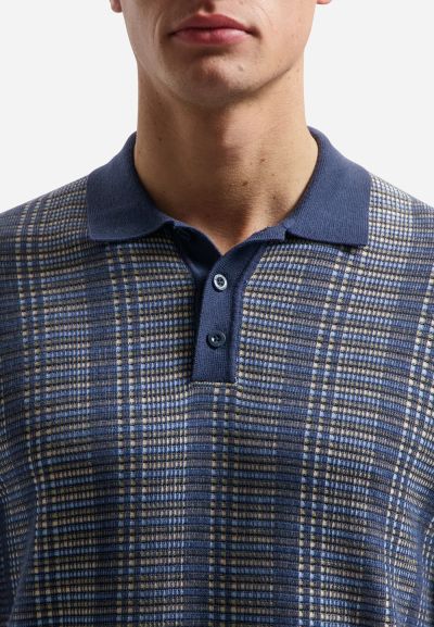 Men's cotton polo shirt with short sleeves, fine knit, for excellent comfort NO EXCESS (SKU) 31240257