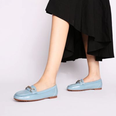 Дамска синя кожена мокасина от естествена кожа - удобство!!!TOSCA BLU (SKU)2612S120