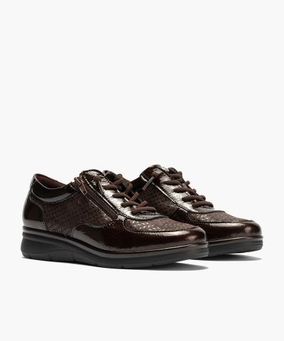 Women's casual comfortable dark brown shoes - style and comfort for every day PITILLOS (SKU)11501.