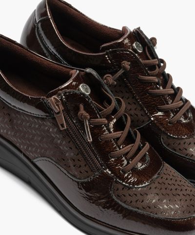 Women's casual comfortable dark brown shoes - style and comfort for every day PITILLOS (SKU)11501.