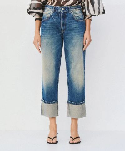 Women's straight leg jeans, high waist - Classic and comfortable ACCESS FASHION (SKU)64-5303