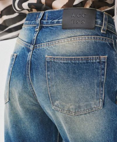 Women's straight leg jeans, high waist - Classic and comfortable ACCESS FASHION (SKU)64-5303