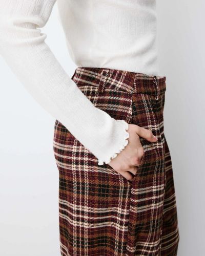 Women's elegant plaid pants for office and everyday wear GRACE&MILA (SKU)13036