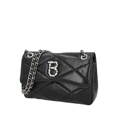 Стилна дамска черна чанта през рамо, практична!TOSCA BLU (SKU)26BB200