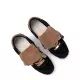 Модерни и комфортни дамски черни сникърси с  косъм!TOSCA BLU (SKU)2604S064 