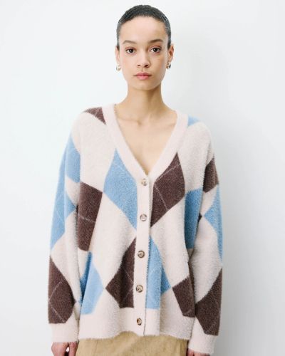 Women's oversized cardigan Alexan with V-neck for everyday chic and comfort GRACE&MILA (SKU) 17067