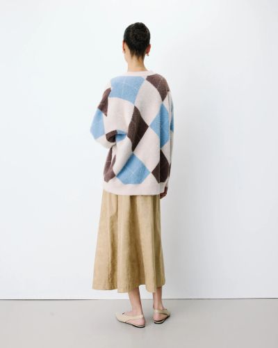 Women's oversized cardigan Alexan with V-neck for everyday chic and comfort GRACE&MILA (SKU) 17067