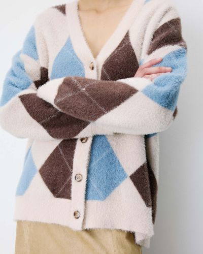 Women's oversized cardigan Alexan with V-neck for everyday chic and comfort GRACE&MILA (SKU) 17067