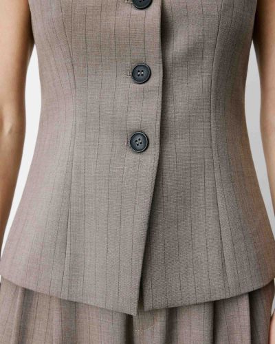 Women's elegant fitted vest Aristide striped - Perfect choice for a stylish lady GRACE&MILA (SKU) 111018