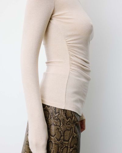 Women's Asymmetrical Fitted Blouse with Long Sleeves - Style and Comfort GRACE&MILA (SKU) 17089