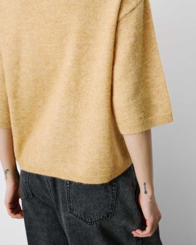 Women's sweater with 3/4 sleeves, oversized cut – modern and comfortable GRACE&MILA (SKU) 17009