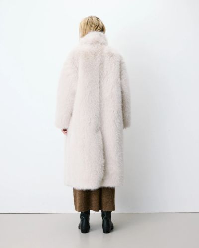 Women's long fur coat - elegant, warm and stylish for the cold winter GARACE&MILA (SKU) 19018