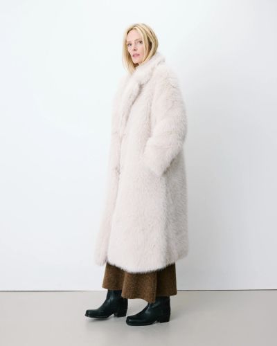 Women's long fur coat - elegant, warm and stylish for the cold winter GARACE&MILA (SKU) 19018