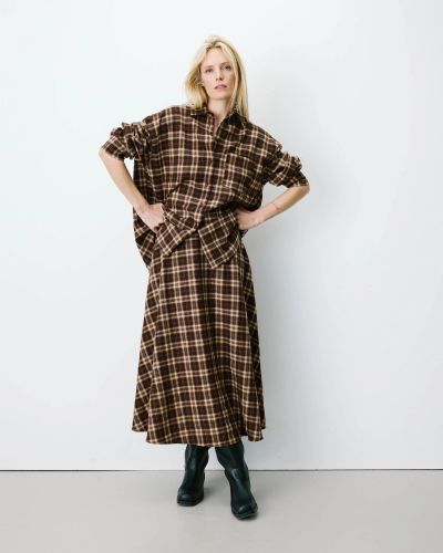 Women's Adonia plaid skirt, high waist - always elegant and modern look GRACE&MILA (SKU0 13022