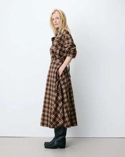 Women's Adonia plaid skirt, high waist - always elegant and modern look GRACE&MILA (SKU0 13022