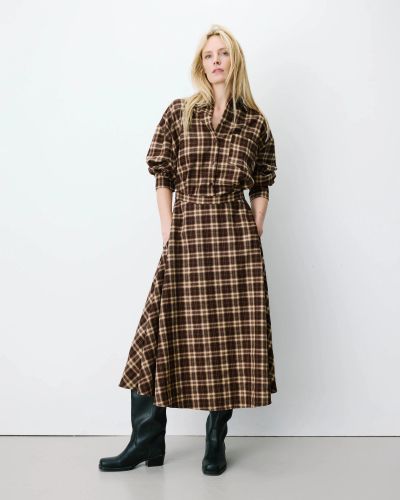 Women's Adonia plaid skirt, high waist - always elegant and modern look GRACE&MILA (SKU0 13022