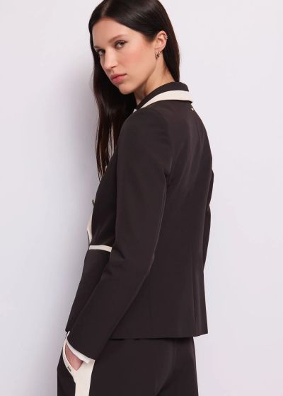 Women's double-breasted blazer in technical fabric – style and elegance by GAUDI (SKU) 621FD35017