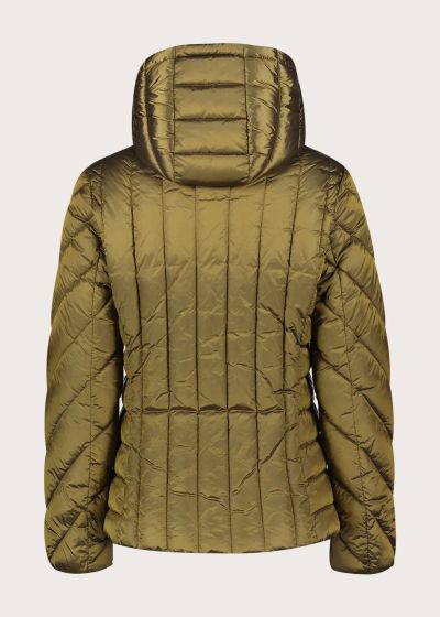 Women's lightweight green down jacket with hood – comfort and style GAUDI (SKU) 621BD35010