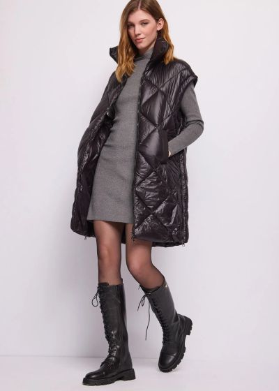 Women's black quilted vest – everyday comfort and style GAUDI (SKU) 621BD35004