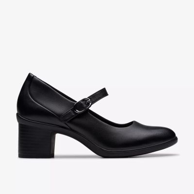 Дамски Обувки Среден Ток Черни с Кайшка – Стил и Комфорт за Всеки Ден!!!CLARKS (SKU)26182996