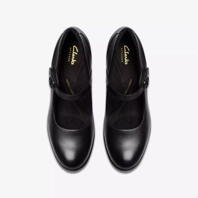 Дамски Обувки Среден Ток Черни с Кайшка – Стил и Комфорт за Всеки Ден!!!CLARKS (SKU)26182996