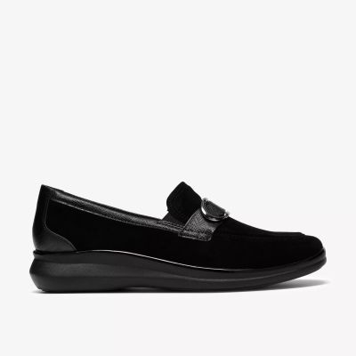 Елегантни дамски обувки черен велур - ежедневни, удобни и стилни!!!CLARKS (SKU)26320244