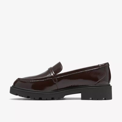 Elegant women's burgundy patent leather loafers – style, comfort, and class for your look. CLARKS (SKU) 26327161