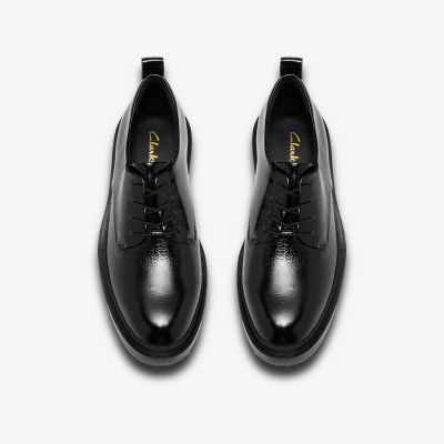 Women's Elegant Patent Leather Lace Up Black Office & Occasion!!!CLARKS (SKU)26327264