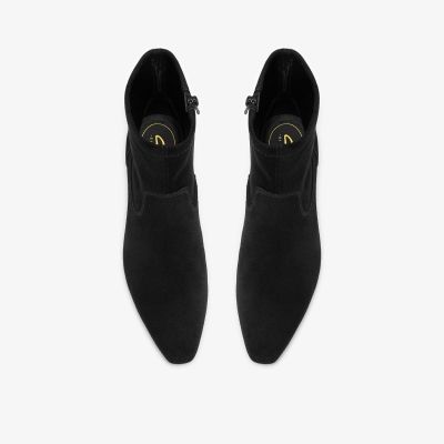 Elegant Women's Black Stretch Ankle Boots – Perfect for Everyday Wear and Evenings! CLARKS (SKU) 26320253