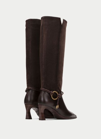 Elegant brown high-heeled boots for women – for a stylish everyday look! HISPANITAS (SKU) 265123