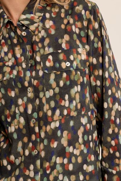 Stylish women's polka-dot shirt – Elegant and modern look MOLLY BRACKEN (SKU) T1841EN