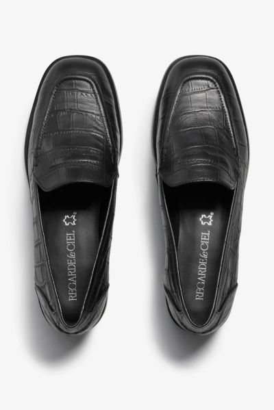 Elegant Women’s Autumn Loafers in Black – Stylish, Comfortable, Casual! REGARDE LE CIEL (SKU) ETTA02.