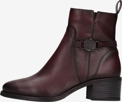 Women's burgundy buckle boots - elegant, comfortable and fashionable.BUGATTI (SKU)AMQ3D