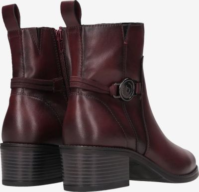 Women's burgundy buckle boots - elegant, comfortable and fashionable.BUGATTI (SKU)AMQ3D