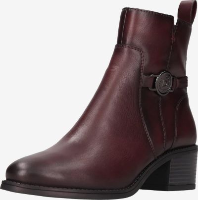 Women's burgundy buckle boots - elegant, comfortable and fashionable.BUGATTI (SKU)AMQ3D