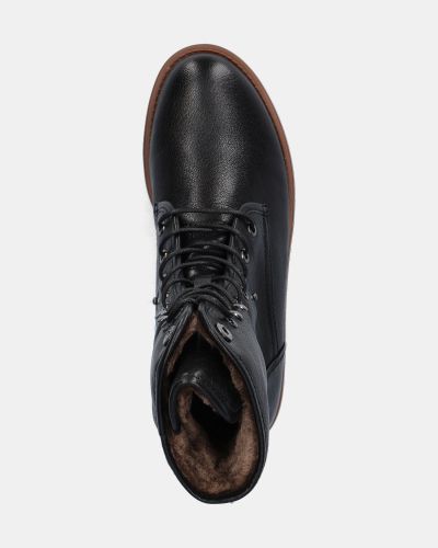 Women’s Black Combat Boots with Warm Lining – A Stylish Winter Model. REGARDE LE CIEL (SKU) JUSTINA01