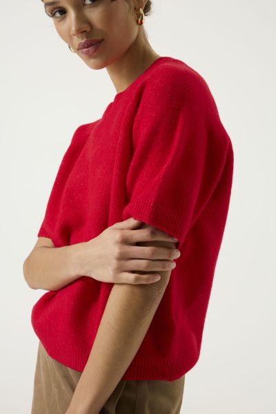 Women’s short-sleeved raglan sweater – stylish, soft, and comfortable, perfect for everyday wear – GARCIA (SKU) U260046