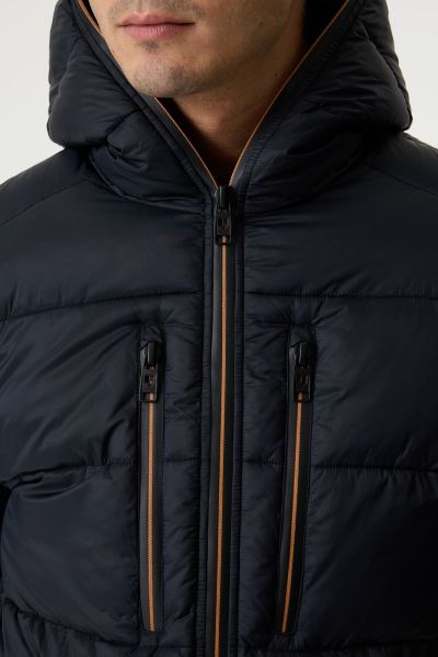Men’s Hooded Winter Jacket, Dark Blue – Lightweight, Warm, and Comfortable GARCIA (SKU) GJ2610902