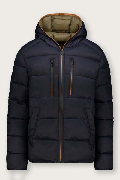 Men’s Hooded Winter Jacket, Dark Blue – Lightweight, Warm, and Comfortable GARCIA (SKU) GJ2610902