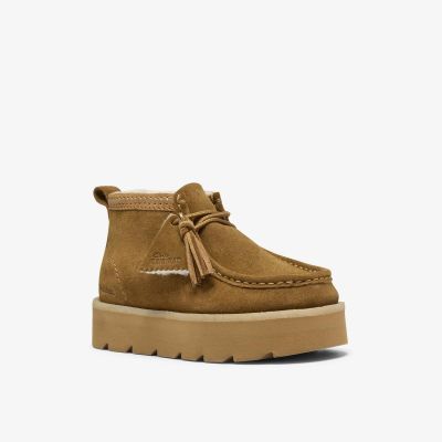 Дамски Зимни Боти Clarks Бежови с Топъл Хастар - Класически Комфорт!!!CLARKS (SKU)26328489