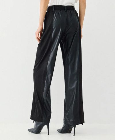 Women’s wide-leg trousers – a luxurious blend of eco-leather and soft suede for style and comfort. ACCESS FASHION (SKU) 5048