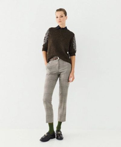 Дамска плетена блуза с къси ръкави и фини мъниста - модерен стил!ACCESS FASHION (SKU)8082