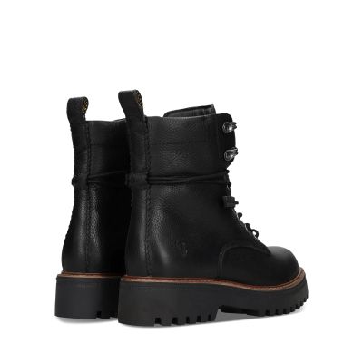 Дамски черни кожени кубинки с връзки.SALAMANDER (SKU) AUX32